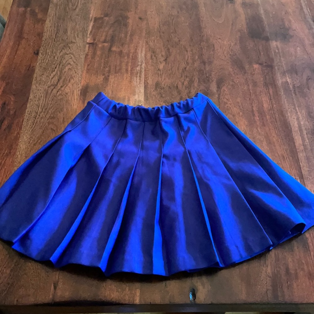 Blue cheerleading pleated skirt
